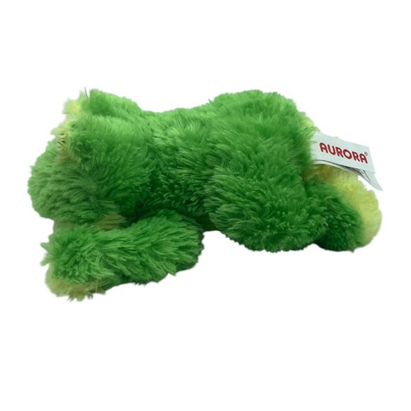Aurora Plush Green Frog Stuffed Animal Toy 8” Soft Polyester Cute Cuddly Design - Picture 5 of 8